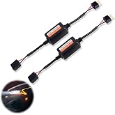 nvojeaf 2 PCS Car LED Carlight Decoders, H7 LED Bulb Anti-flicker Adapter with Radio &amp; Audio Filter, Plug and Play CANbus Warning Error Canceller, Modification Accessory for Most Cars (Black)