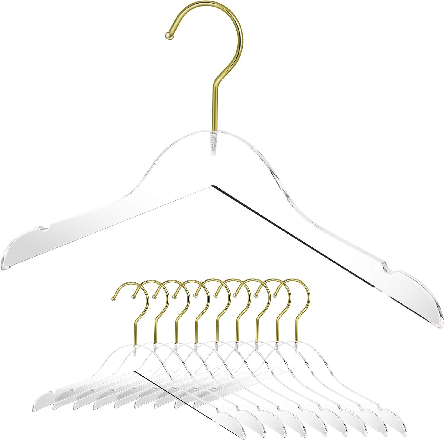 10 Pack Clear Acrylic Children's Hangers Kids Hanger Baby