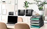 EXERZ Paper Sorter Tray Desk Organizer File Holder 2 Pack Black view 5
