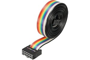uxcell IDC Rainbow Wire Flat Ribbon Cable 10 Pins 148cm Length 2.54mm Pitch Type-C