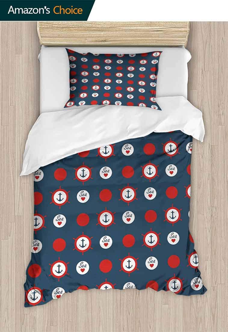 Amazon Com Anchor Bedding Sets Duvet Cover Set Nautical Pattern