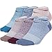 Nike Women's Everyday Lightweight No-Show Socks (6 Pairs), Multi-Color Blue/Burgundy, Medium