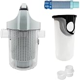 Pool Leaf Canister, Inline Vacuum Filter, Vertical Catcher Design, Quick Clean Easy Removal for Maintenance, Built in Sock for Increased Filtration.