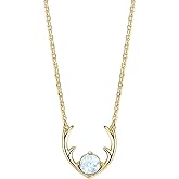 PAVOI 14K Gold Plated Created White Opal Necklace | Opal Necklaces for Women