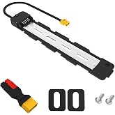 YASCO Ebike Battery Base Bottom Holder for Electric Bike Battery Mounting Plate Bracket with Connector for Polly DP-5 6 7 9(5 PINS), Base No Controller Space