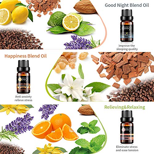 Essential Oils Set for Diffusers Aromatherapy Sleep Skin Natural Pure Rosemary Essential Oils Car Home Fragrance Aroma Plant Therapy Diffuser Oils for Candle Making