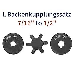 uxcell 7/16" to 1/2" L075 Flexible 3-Piece L-Jaw