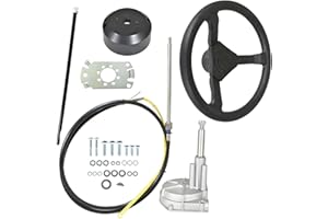 labwork 10FT Outboard Boat Rotary Steering System with Wheel Replacement for SS13710 Marine