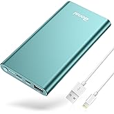 BONAI Portable Charger 12,000mAh 5V/3A Fast Charging Power Bank, Dural Input & Output Ports (USB-C in & Out) Portable Phone Charger for iPhone 17/16/15/14/13/12 Series Galxy Android iPad etc - Mint