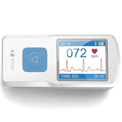 EMAY Portable ECG Monitor | Record ECG and Heart Rate | Compatible with Smartphone and PC