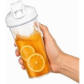 AMZCHEF Portable Shaker Cup, Protein Mixer Bottle with Secure Flip Cap and Carry Loop, Gym Bottle for Office Desk, Car Cup Holder, Commuting and On-the-Go Use