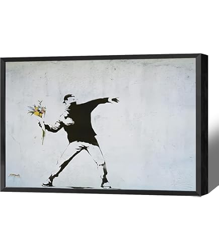 Amazon.com: Flower Bomber by Banksy (Reproduction) 24