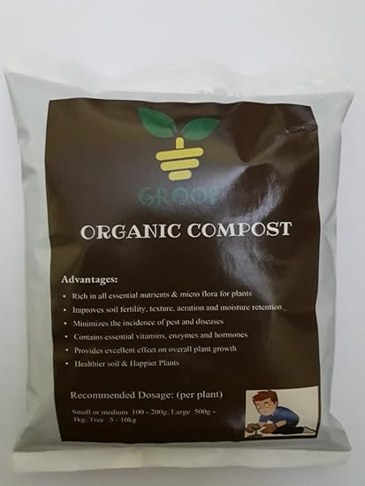 GROOF Organic Compost Black Color (1 KG)