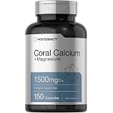 Horb&auml;ach Coral Calcium 1500mg Capsules | 150 Count | Plus Magnesium | Non-GMO &amp; Gluten Free Supplement