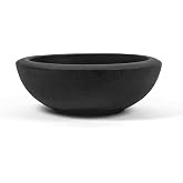 ARBORA 21" Santorini Bowl Planter - Lightweight Polyresin Outdoor Plant Pot | Lightweight with Stone-Like Look, UV + Fade-Resistant Durable Polyresin Plant Pot Indoor &amp; Outdoor, Drillable Drainage Hole