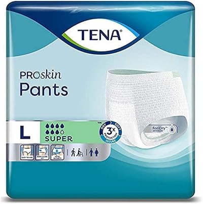 TENA Large Pants Pack of 12 - Absorbent Underwear for Moderate Urine Loss