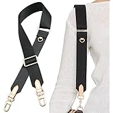 LAVIEV Wide Purse Strap Crossbody Replacement Strap for Handbags Adjustable Black and Brown Leather Purse Strap