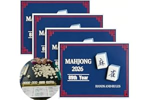 Mahjong Card 2026 Official Revision – 4pcs Large Print American Mahjong Cards 2026, Easy to Read Rule Card Set, Best Mahjong 