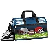 Football Helmet Dry Wet Depart Duffle Overnight Bag