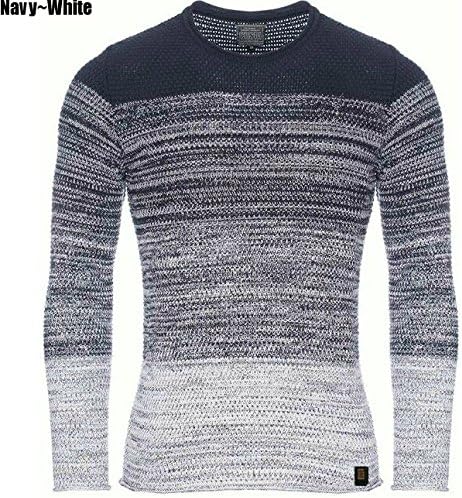 Amazon セーター メンズ スプリングニット グラデーション 春物 紺白黒 Crsm Xl 紺 並行輸入品 セーター 通販