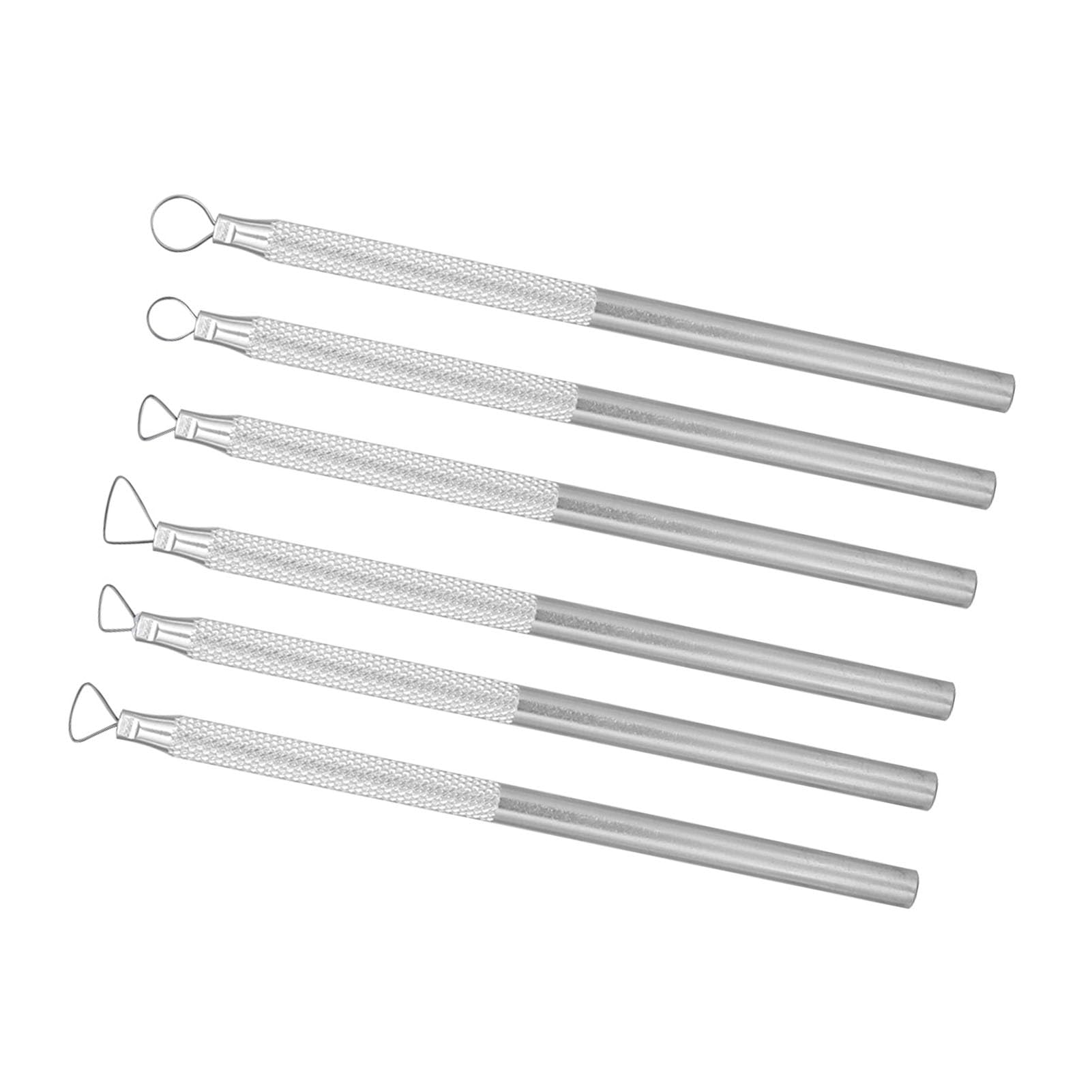 Uxsiya 6Pcs/Set Aluminium Alloy Engraving Carving Scraper Clay Pottery Sculpting Tool Set Sculpting Accessories Compact Structure for Sludge Clay Scraping Embossing