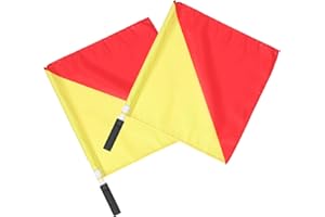 Veemoon Performance Marine Signal Flags 2Pcs Red Yellow PVC Rods for and Boat Accessories