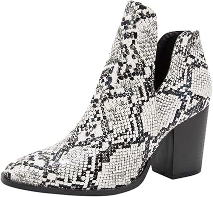 snake pattern booties