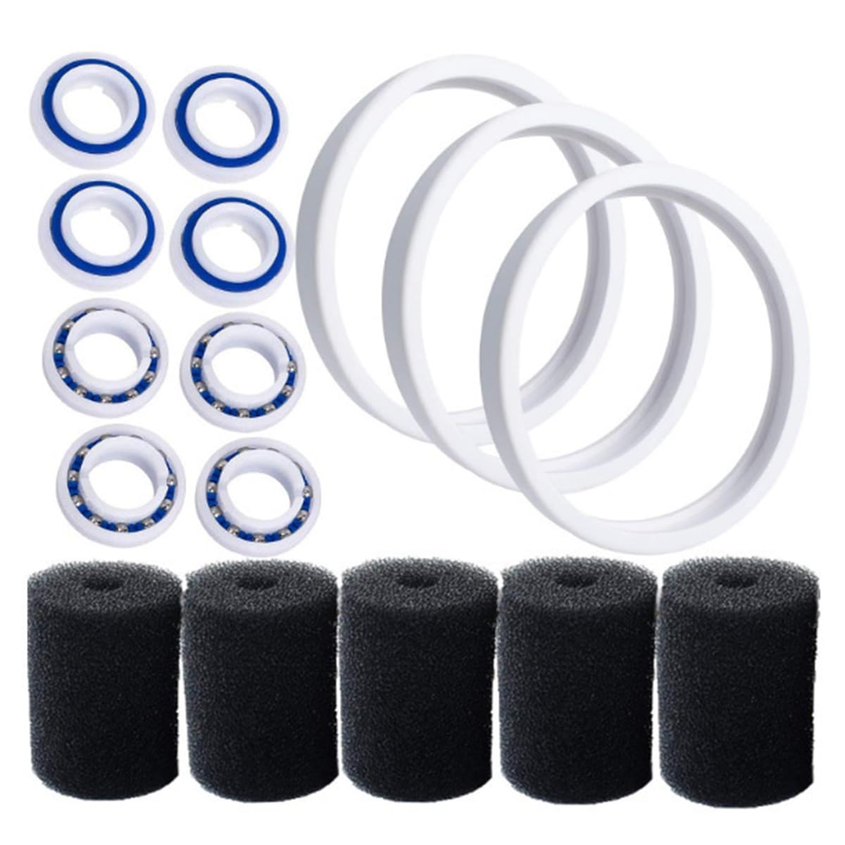 Ieron Pool Robot Tyre Accessories with Replacement Filters for Polaris 180 280 360 380 Robot Pool Cleaner