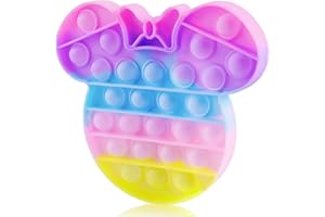 WOPLAGYREAT Fidget Sensory Toys for Kids,Push Bubble Game,Cute Small Birthday Gifts Classroom Prize Travel Toy for Toddler Girls,Silicone Squeeze Stress Reliever Adults Office Desk Fidgets