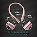 Bluetooth Headphones, DolTech Stereo Wireless Headset Neckband Retractable Sport Earbuds with Mic, Sweatproof Bluetooth 4.1 for iPhone IOS Android (990 Rosegold)
