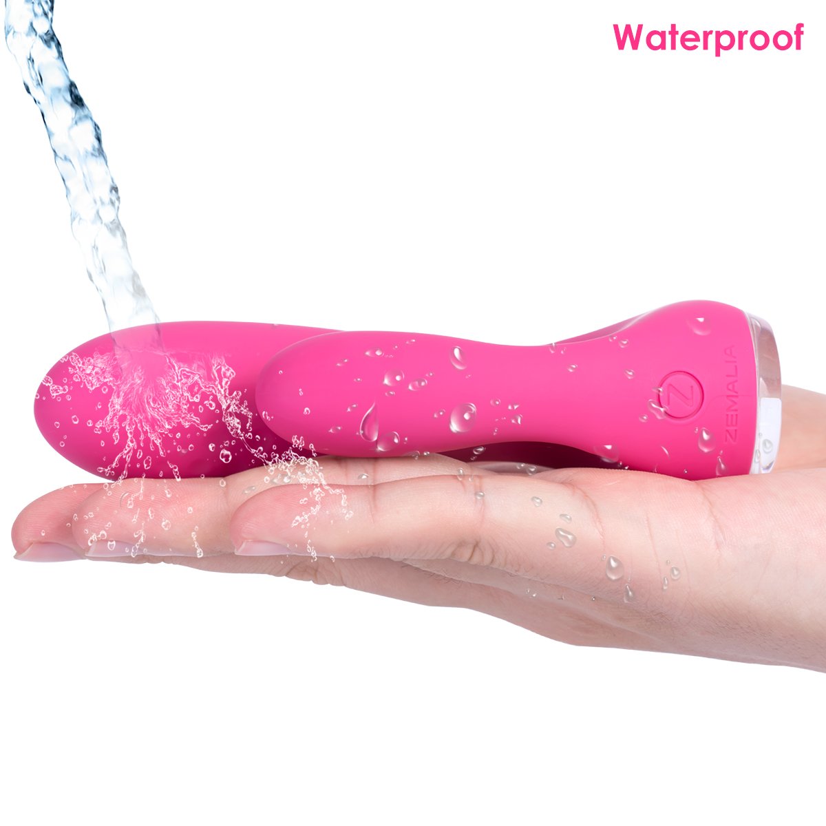 ZEMALIA Venus Waterproof G-spot Clitoris Rabbit Vibrator Rechargeable Massager Sex Toy for Women,Purple/Plum Red