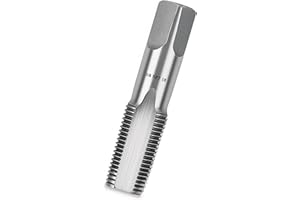 AQEPTOW 3/8"-18 NPT Pipe Tap, Professional Carbon Steel Pipe Thread Tap for Cleaning or Re-thread Damaged or Jam Pipe Threads, Perfect for Plumbers Mechanics DIYers (3/8"-18 NPT)