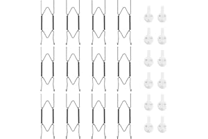 Bilillo 6 Pack Plate Hangers for The Wall, Suitable for 4''-5'' Decorative Plate,Invisible Heavy Duty Wire Plate Holder with 