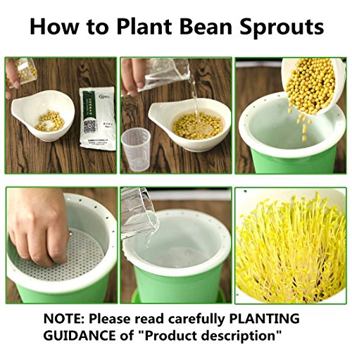 Petforu Bean Sprouts Maker Maifan Stone Sprouting Machine Vegetables Planter Pot (Small)