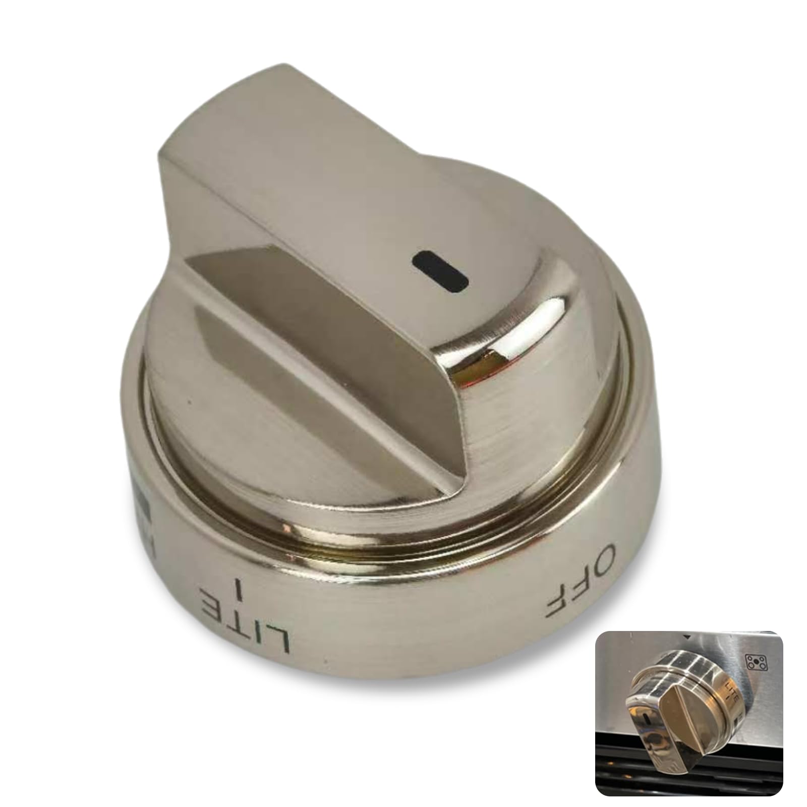 Photo 1 of HLZDS AEZ73453509 Gas Stove Knob Replacement, 1 Pack Oven Knob Compatible with LG LDG3016ST LRG3060ST LDG3011ST LRG3091ST Gas Range Knobs etc, Replaces AEZ72909008 AEZ73453503