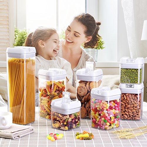 image for Senbowe [7-Piece] Air-Tight Food Storage Container Set with Durable Pl