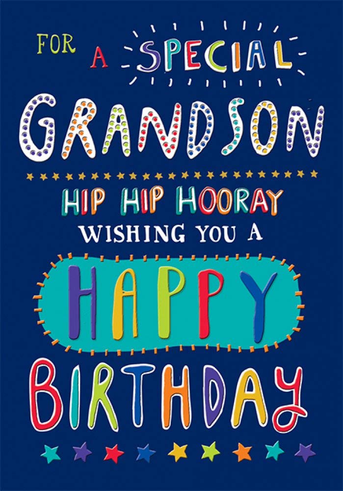 Piccadilly Greetings Traditional Birthday Card Grandson - 7 x 5 inches