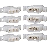 Molex Connector Lot, 4 Matched Sets, (3-Circuits) w/18-24 AWG .062" Pins, Mounting Ears (