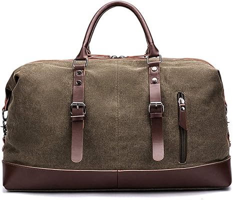 Amazon Co Jp キャンバス 旅行用トート 荷物 男女兼用 大容量 キャンバス ポータブル 週末 一泊旅行バッグ ショルダーバッグ メンズ ウィークエンダー ダッフルバッグ ベージュ Mdyyd ホーム キッチン