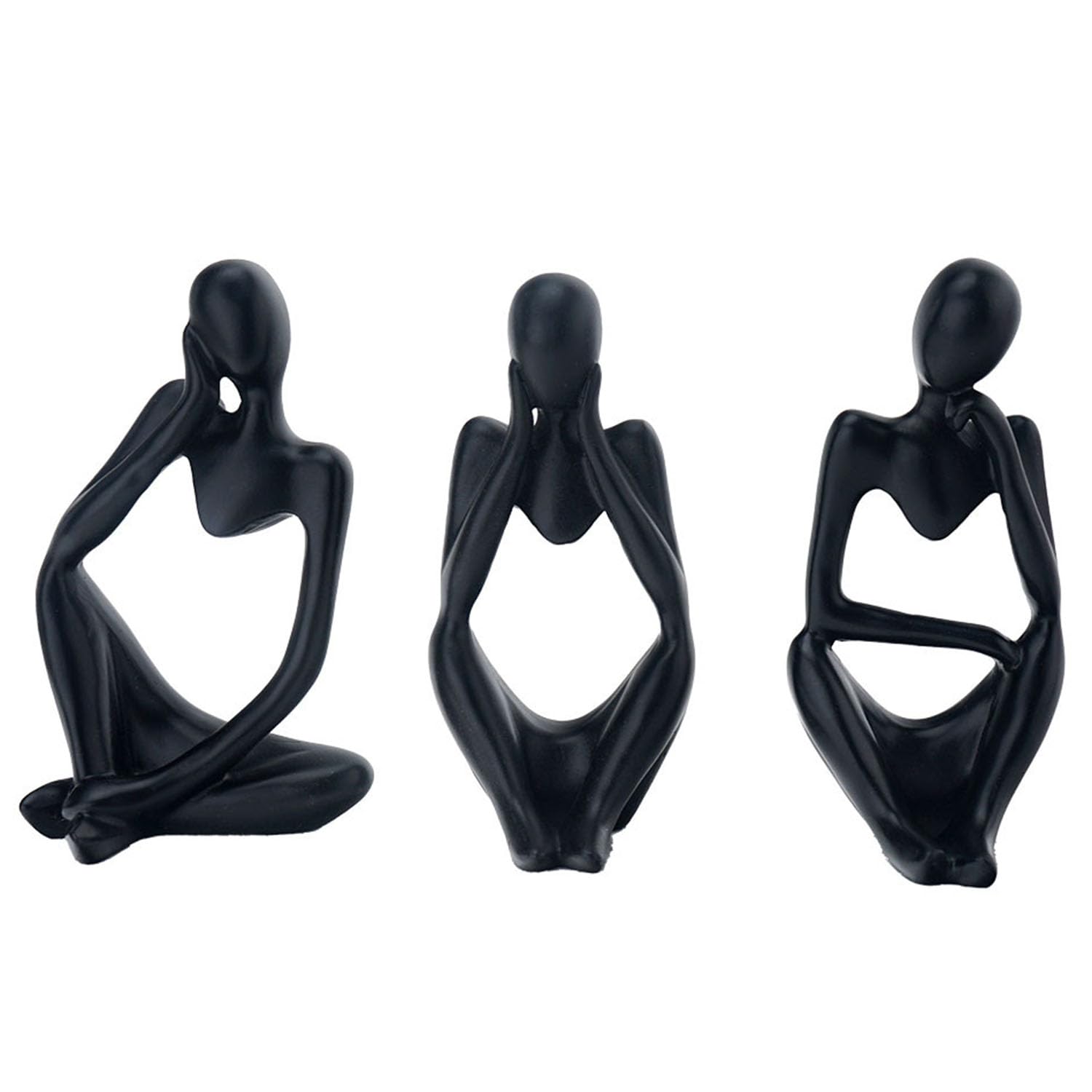 PIGPIGFLY Sculptures,Decorative Figures,Abstract Figure Statue,Decoration Living Room,Abstract Sculpture,Home Store Decoration,Modern Living Room Ornaments（Black）