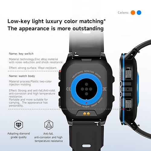 ANSUNG Smart Watch for Men, AMOLED Screen Military Smart