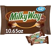 MILKY WAY Milk Chocolate Candy Bars Fun Size Candy Chocolate, 10.65 oz | Sweet treat for snacking, shareable fun size candy bars, caramel nougat chocolate bars, individually wrapped candy