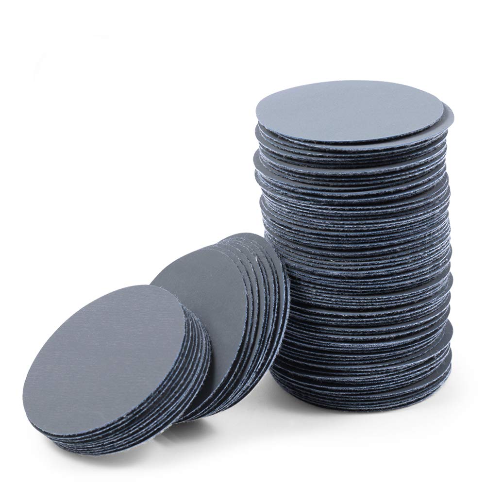 LEONTOOL 2 Inch Hook and Loop Sanding Discs 3000 Grit 100Pcs Sandpaper Discs for Random Orbital Sander Pads Grinding Polishing Metal Wood Rubber Leather Plastic Stone Glass