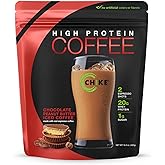 Chike Chocolate Peanut Butter High Protein Iced Coffee, 20 G Protein, 2 Shots Espresso, 1 G Sugar, Keto Friendly and Gluten Free, 14 Servings (16.3 Ounce)