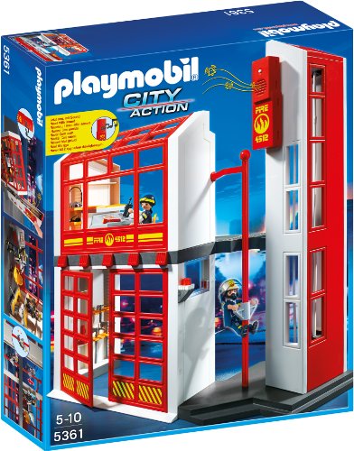 PLAYMOBIL 5361 - Feuerwehrstation mit Alarm