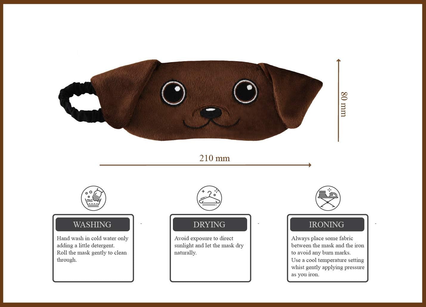 Dog Animal Plush Sleep Eyemask (Brown Labrador Retriever) - Image 5