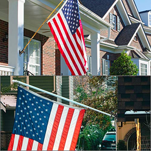 LOMETY Stainless Steel Heavy Duty Flag Pole Holder，Wall Mount House