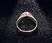 VNOX Customize Stainless Steel Cubic Zirconia Tension Set Rose Gold Plated Brilliant Wedding Engagement Ring