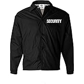 Men's Security Jacket Event Staff Windbreaker Front Back Silk Screen Print
