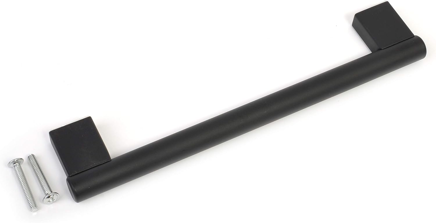 Kitchen Cupboard Cabinet Keyhole Boss Bar Door Handle Knob Black Matt Finish (5, 128mm Hole Centres) - Image 4